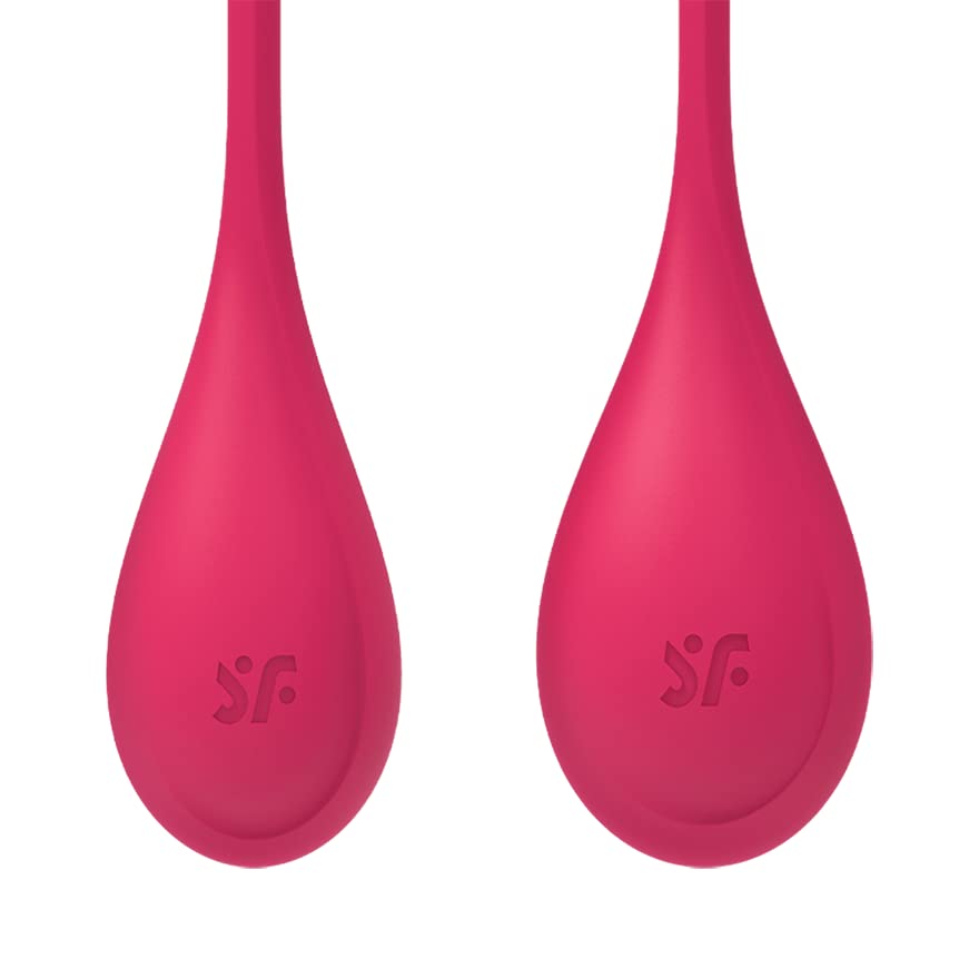 Satisfyer Yoni Power 1 Kegel Balls - Kegel Exercise Weights, Ben Wa Balls, Pelvic Floor Training, Tightening, Ideal for Beginners, 3-Piece Set (Red)