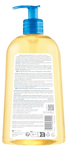 Bioderma Atoderm Shower-Oil, Cleansing-Oil For Face & Body, Nourishing Cleansing Oil For Dry to Atopic Sensitive Skin For Softer & Smooth Skin For Your Whole Family