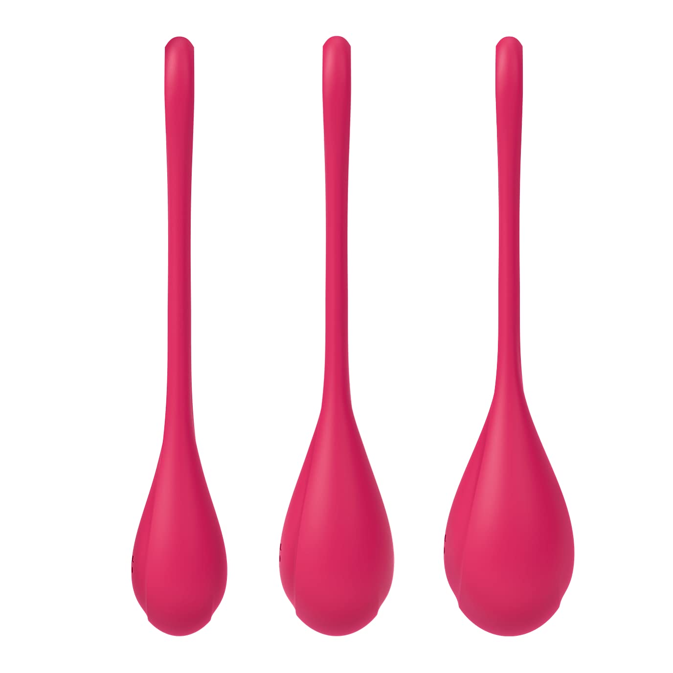 Satisfyer Yoni Power 1 Kegel Balls - Kegel Exercise Weights, Ben Wa Balls, Pelvic Floor Training, Tightening, Ideal for Beginners, 3-Piece Set (Red)
