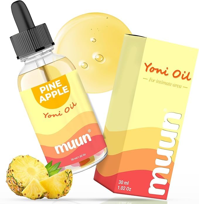 Muun Pineapple Intimate Oil for Dryness Perfume Oil After Shave Ingrown Hair Moisturizer & Nourishing Care For Women, 100% Natural