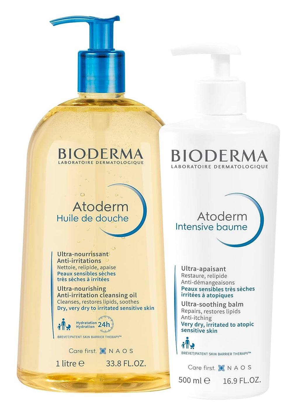 Bioderma Atoderm Shower-Oil, Cleansing-Oil For Face & Body, Nourishing Cleansing Oil For Dry to Atopic Sensitive Skin For Softer & Smooth Skin For Your Whole Family