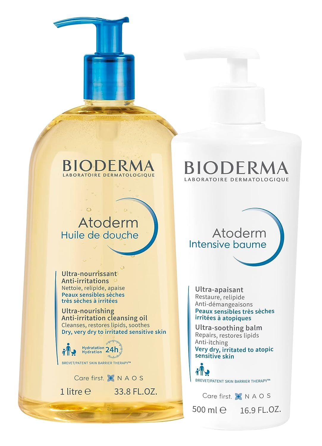 Bioderma Atoderm Shower-Oil, Cleansing-Oil For Face & Body, Nourishing Cleansing Oil For Dry to Atopic Sensitive Skin For Softer & Smooth Skin For Your Whole Family