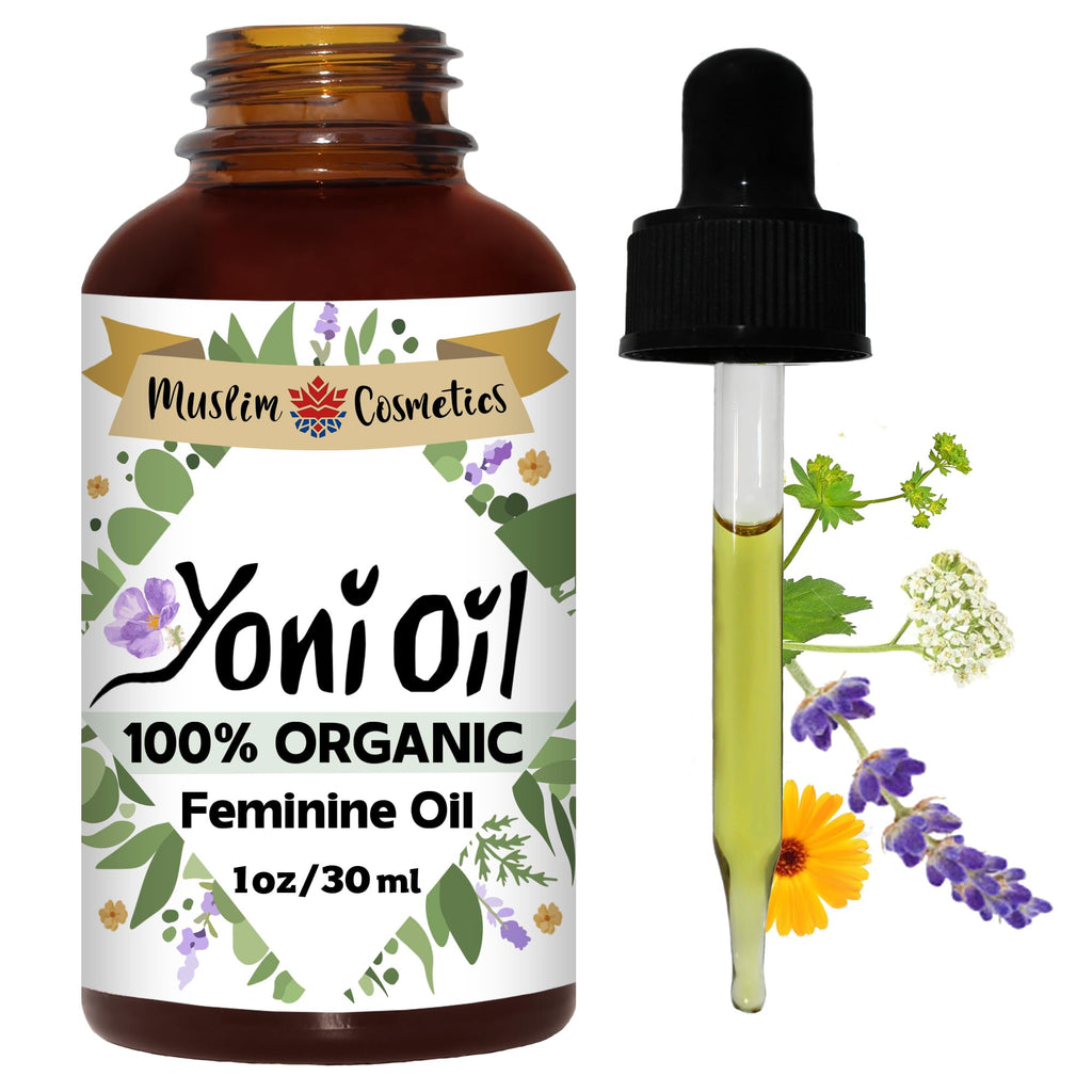 Organic Yoni oil | Natural vagninal moisturizer | 9 herbs for feminine care & odor || Made in Canada - Muslim Cosmetics - Yoni Oil (1oz (30ml))
