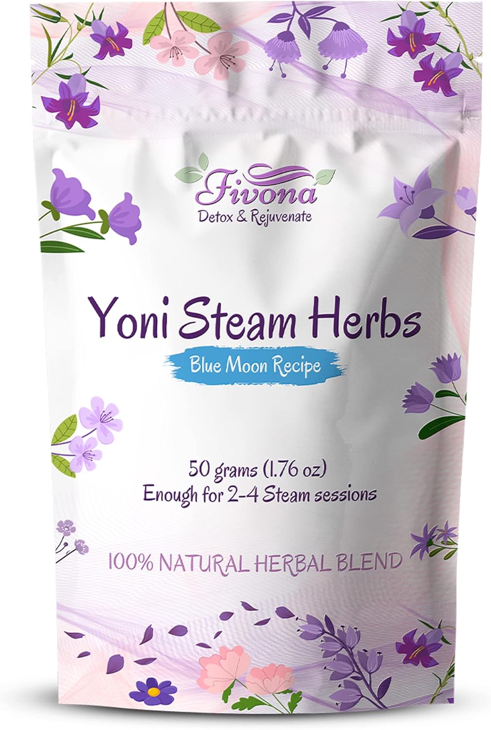 FIVONA Yoni Steaming Herbs - For Feminine Use And Rituals - V-Detox, Cleanse, Wash, Odor Control - 2 to 4 sessions - Female PH Balance- 1.76 Ounces
