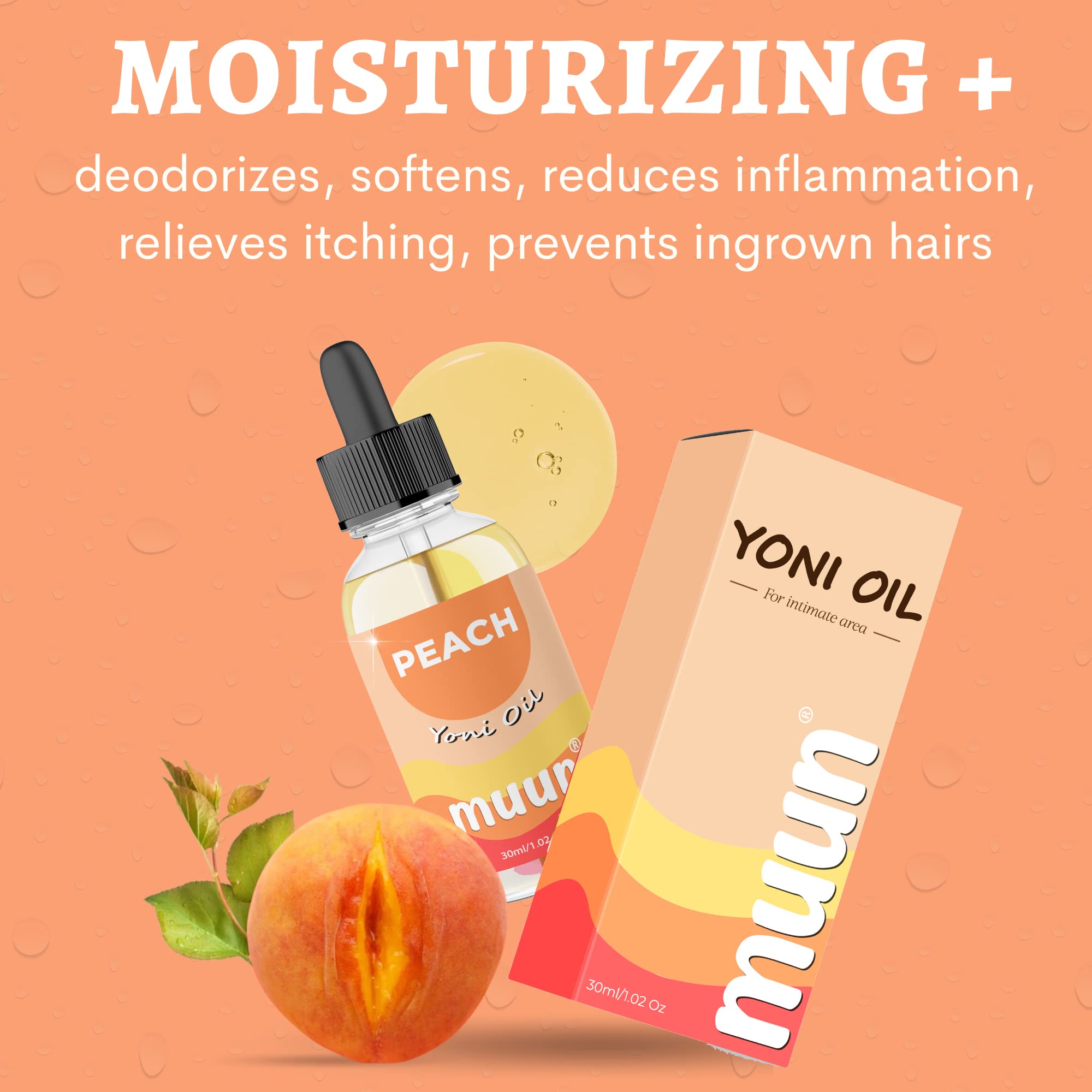 Muun Pineapple Intimate Oil for Dryness Perfume Oil After Shave Ingrown Hair Moisturizer & Nourishing Care For Women, 100% Natural