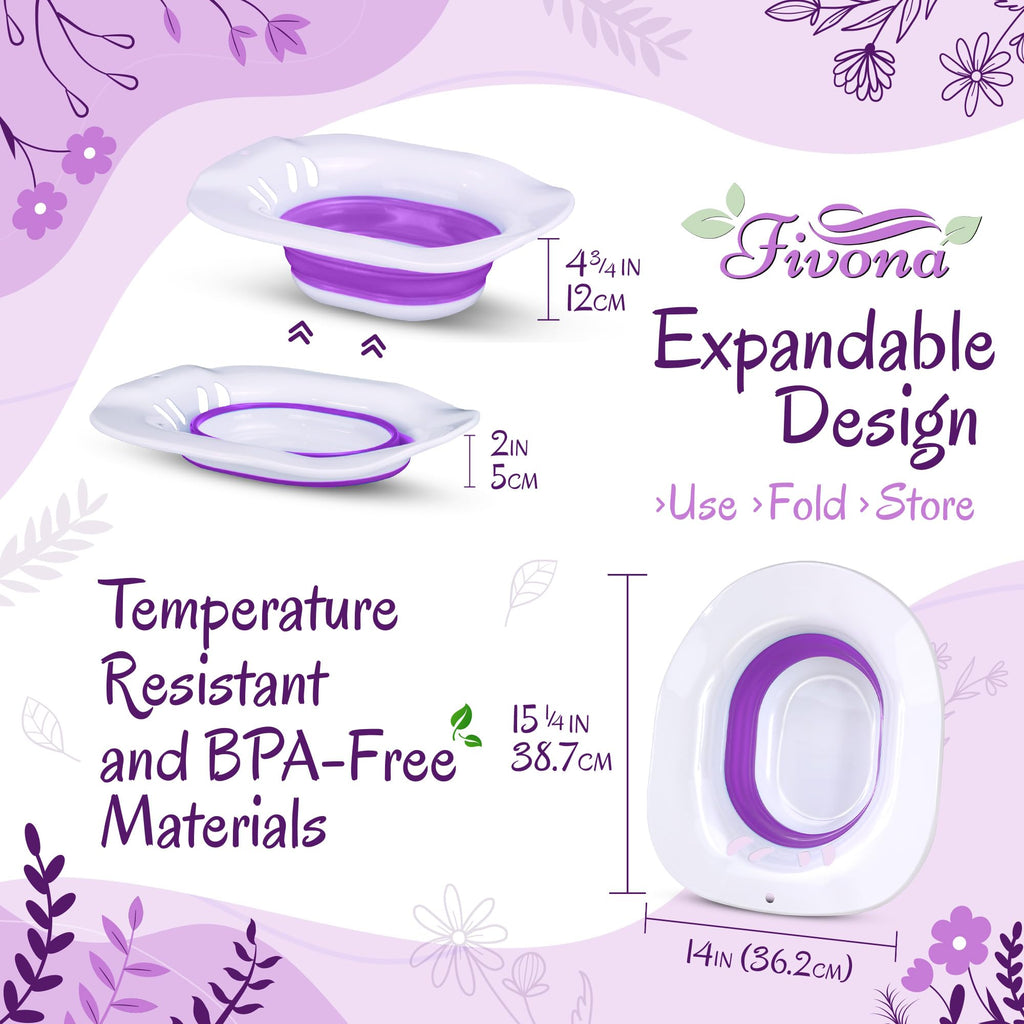 Fivona Yoni Steam Kit 2-in-1 Seat with V Steaming Herbs Sunrise Recipe for Detox, Cleansing, PH Balance and Odor Control