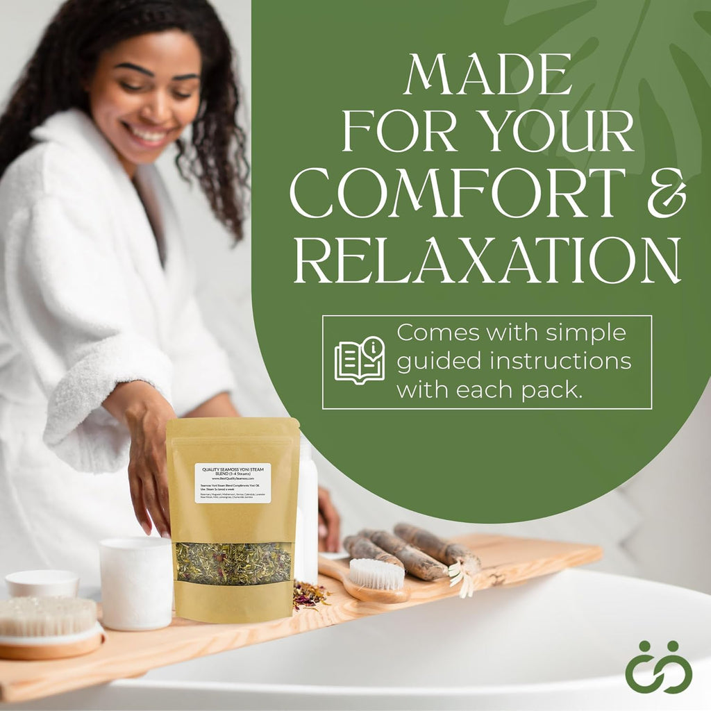 Sitz Bath Yoni Steam Herbs Relaxing Facial SelfCare, Ph Balance Complements Yoni Bowl and Yoni Oil, Yoni Herbs Pack for 3-4 Sessions, Yoni Detox and Cleanse 2 Ounces (2 oz Yoni Steam Herbs)