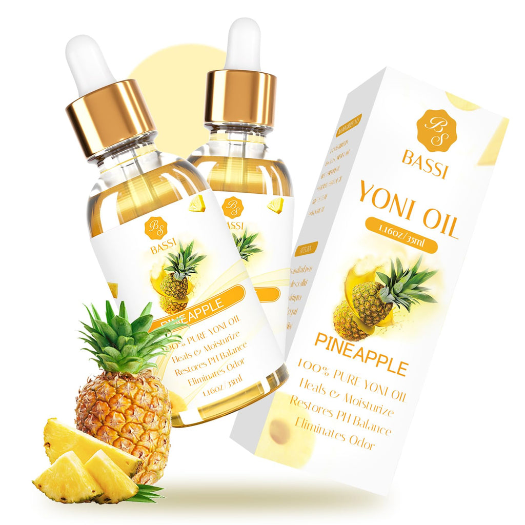2PCS Yoni Oil Organic Feminine Moisturizer - Ph Balance for Women - Feminine Deodorant - Eliminates Odor with Pineapple Essential Oil, All Natural