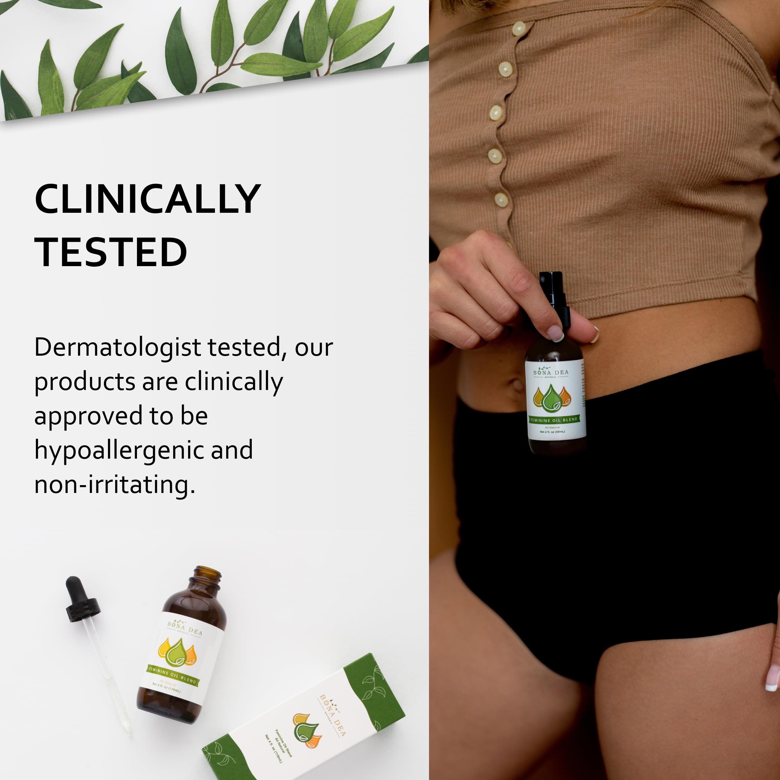 The Original All Natural Feminine Spray | Treats Symptoms of Yeast Infections & BV Fast! | 100% Yoni All-Oil Blend Made with Tea Tree, Lemongrass, and Orange Essential Oils | 2 oz. Spray