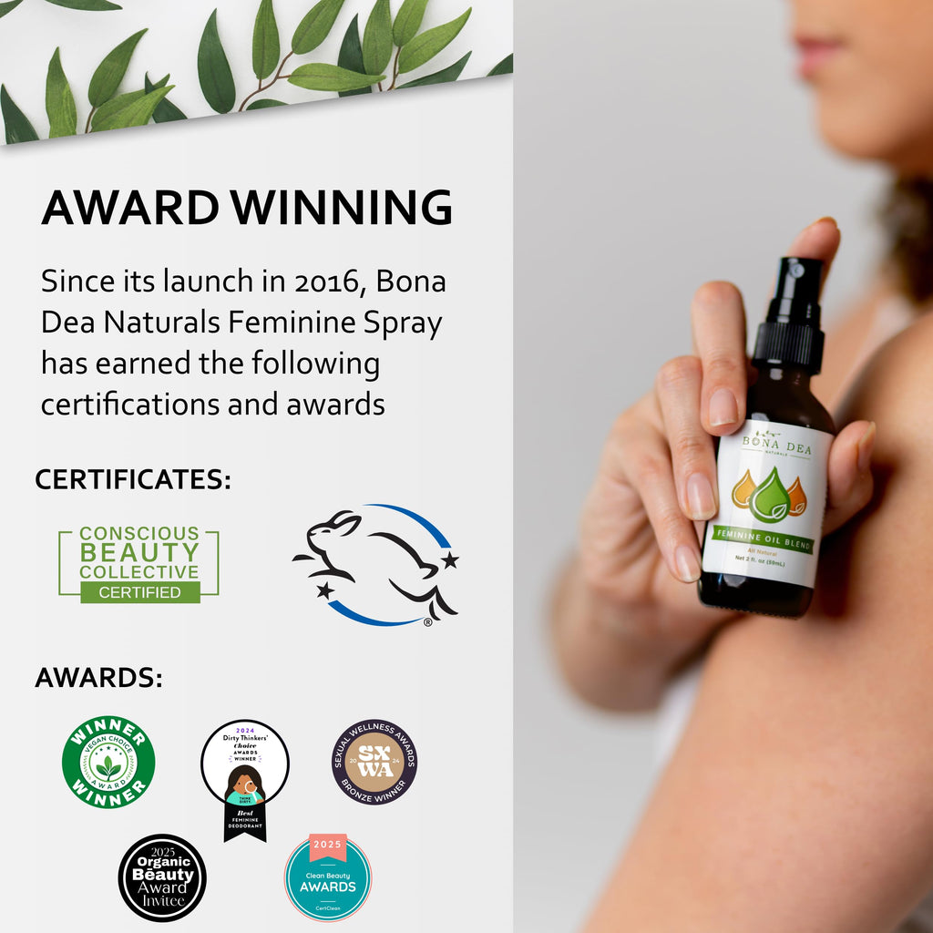 The Original All Natural Feminine Spray | Treats Symptoms of Yeast Infections & BV Fast! | 100% Yoni All-Oil Blend Made with Tea Tree, Lemongrass, and Orange Essential Oils | 2 oz. Spray