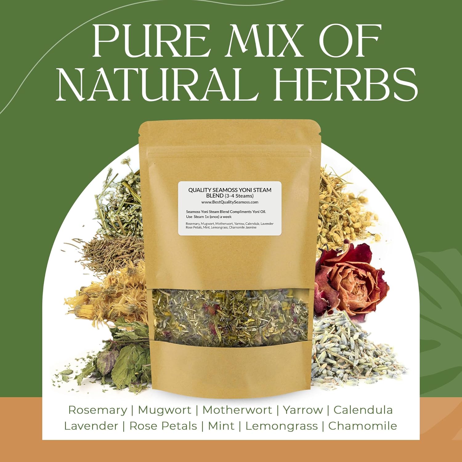 Sitz Bath Yoni Steam Herbs Relaxing Facial SelfCare, Ph Balance Complements Yoni Bowl and Yoni Oil, Yoni Herbs Pack for 3-4 Sessions, Yoni Detox and Cleanse 2 Ounces (2 oz Yoni Steam Herbs)