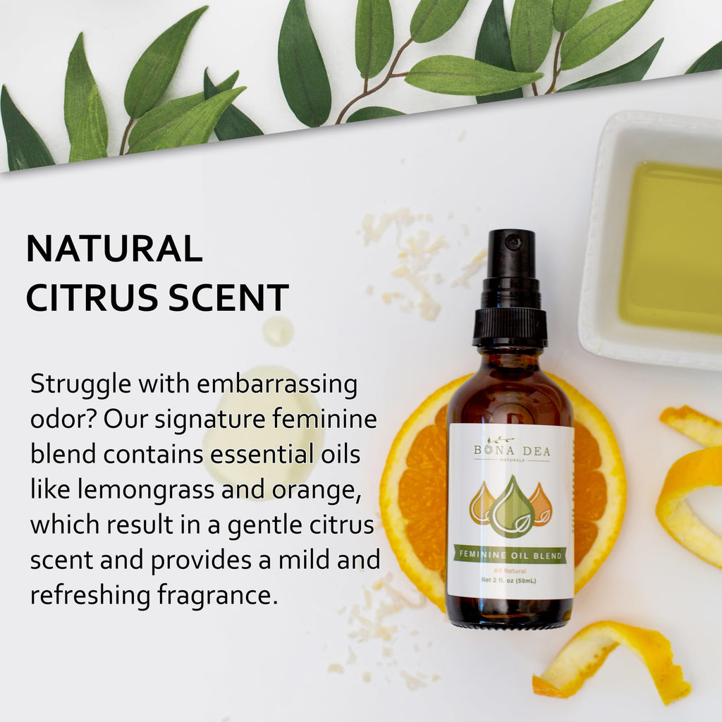 The Original All Natural Feminine Spray | Treats Symptoms of Yeast Infections & BV Fast! | 100% Yoni All-Oil Blend Made with Tea Tree, Lemongrass, and Orange Essential Oils | 2 oz. Spray