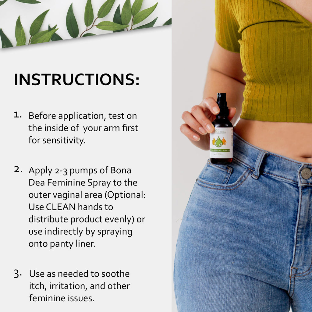 The Original All Natural Feminine Spray | Treats Symptoms of Yeast Infections & BV Fast! | 100% Yoni All-Oil Blend Made with Tea Tree, Lemongrass, and Orange Essential Oils | 2 oz. Spray